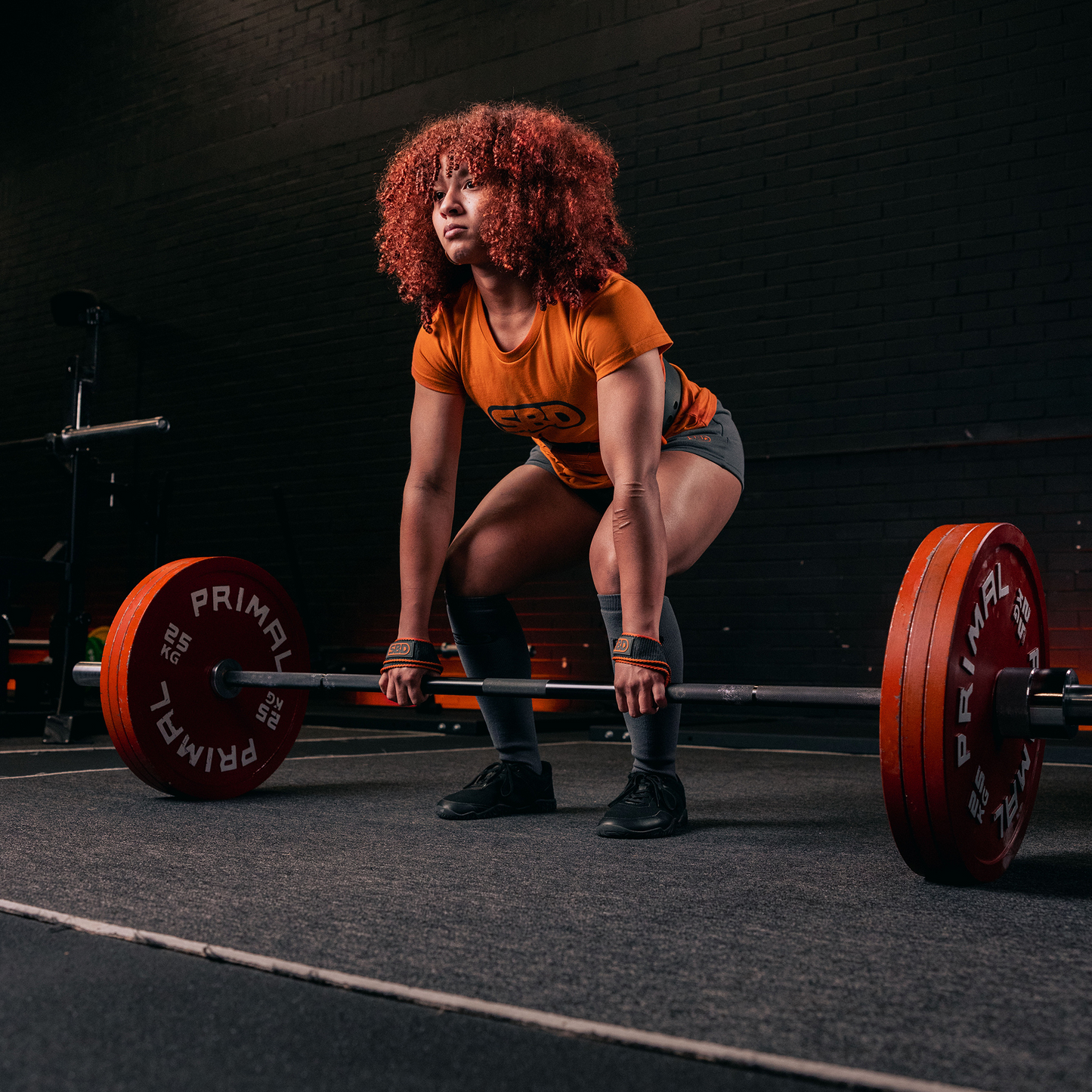 Grey/Orange Lifting strap