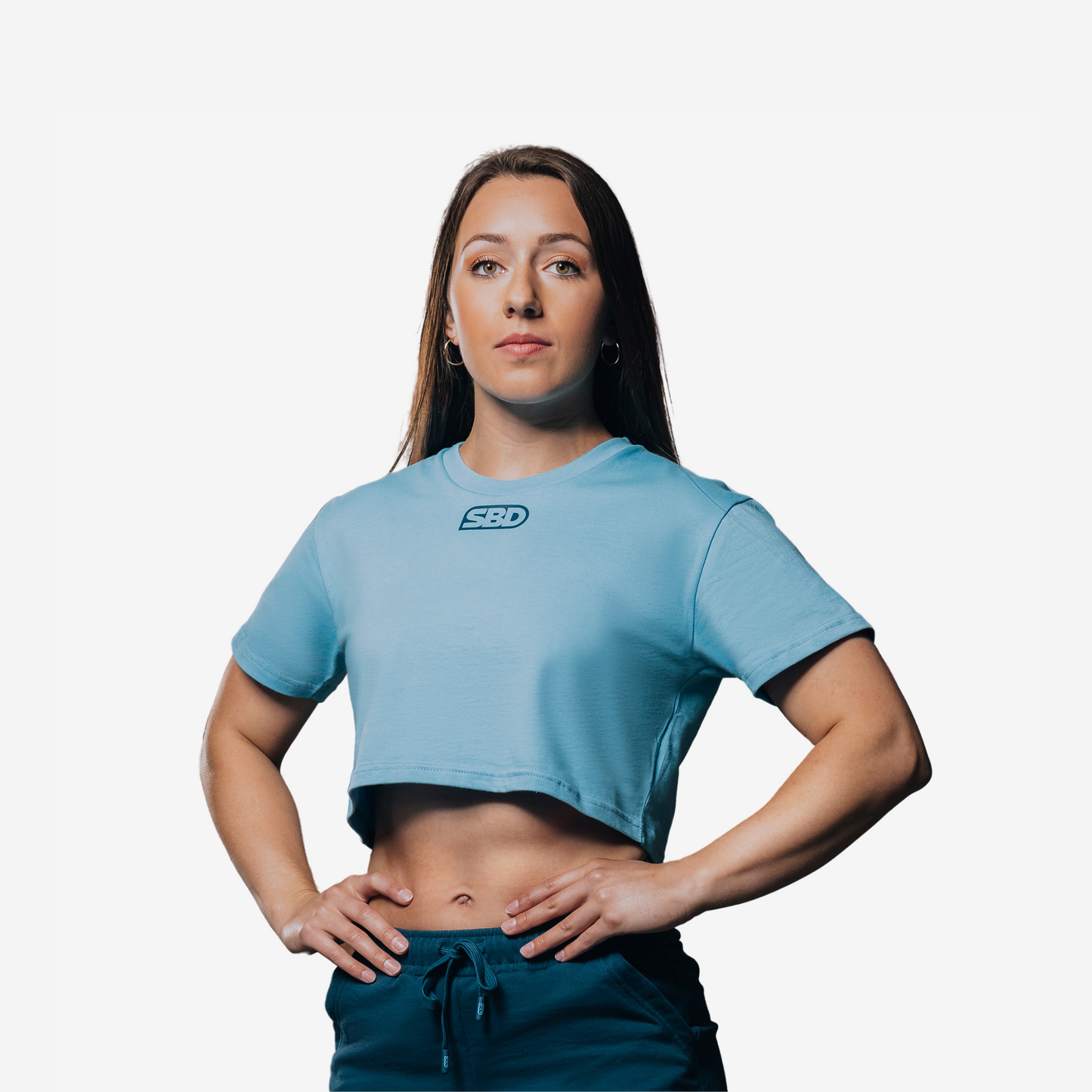 SBD Reflect Range Crop Top Blue - Womens