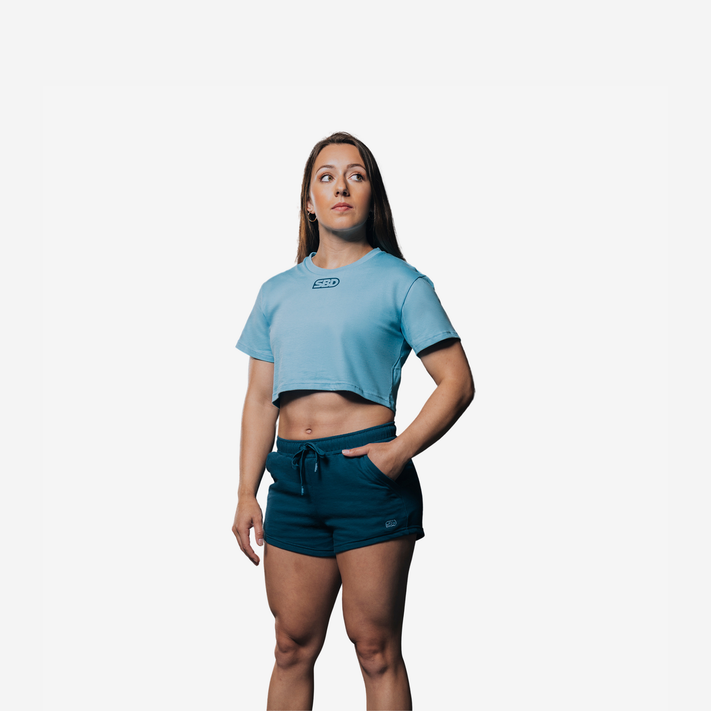 SBD Reflect Range Crop Top Blue - Womens