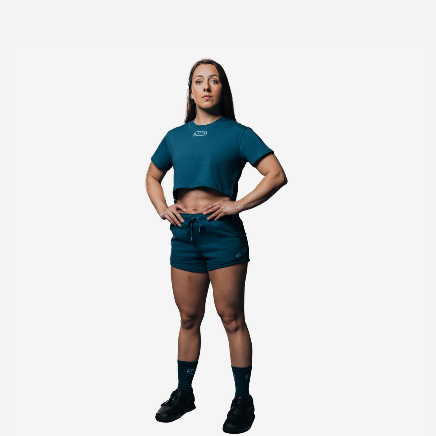 SBD Reflect Range Crop Top Teal - Womens