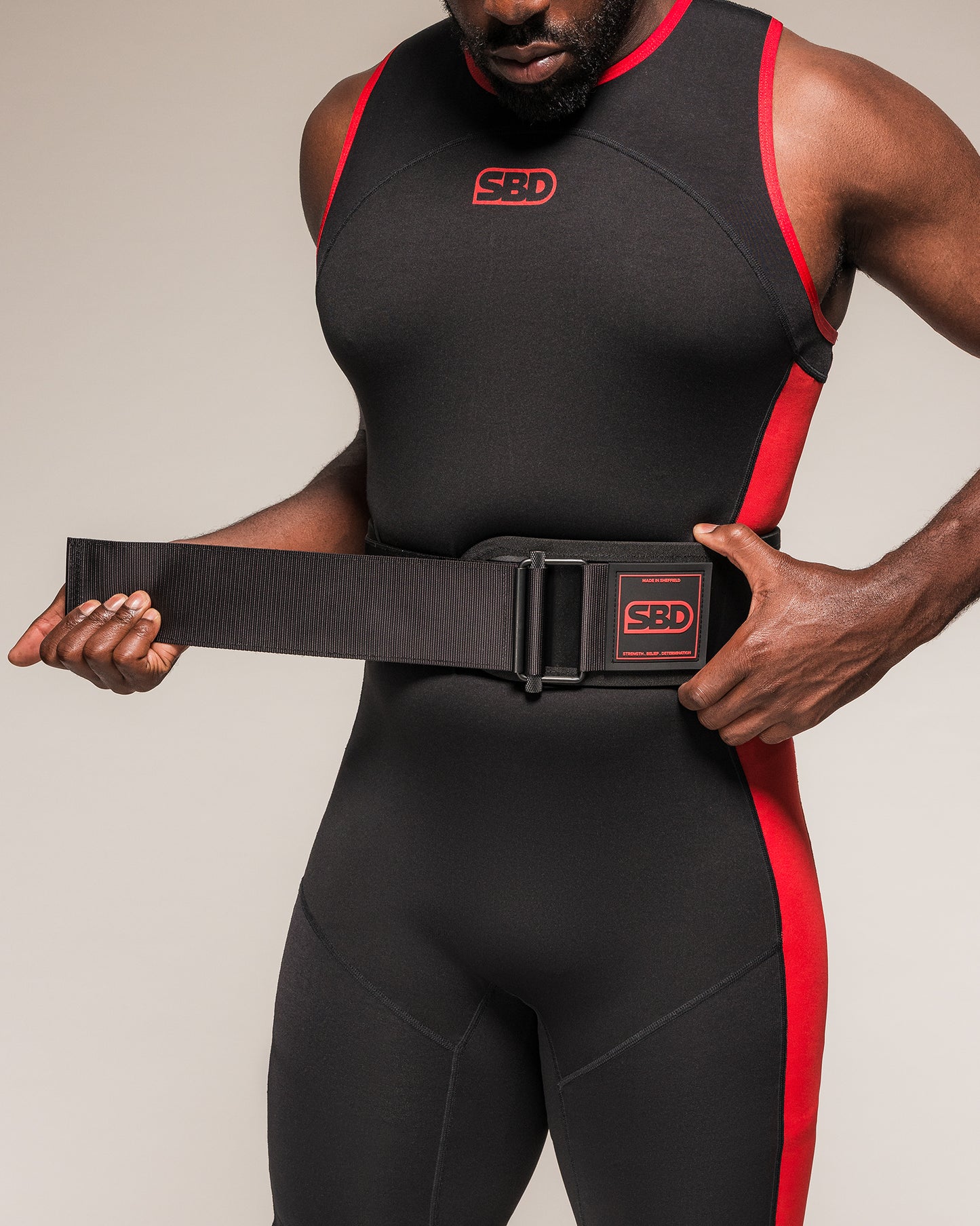 SBD Hybrid Weightlifting Belt — in use