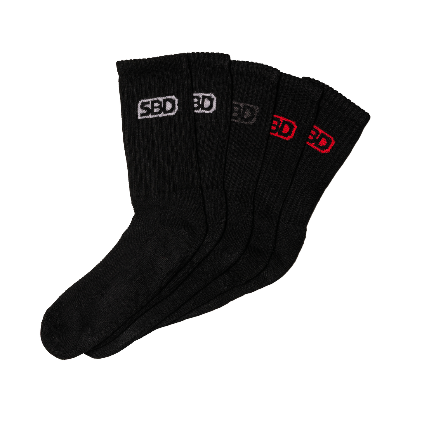 SBD Crew Socks 5 Pack - Black