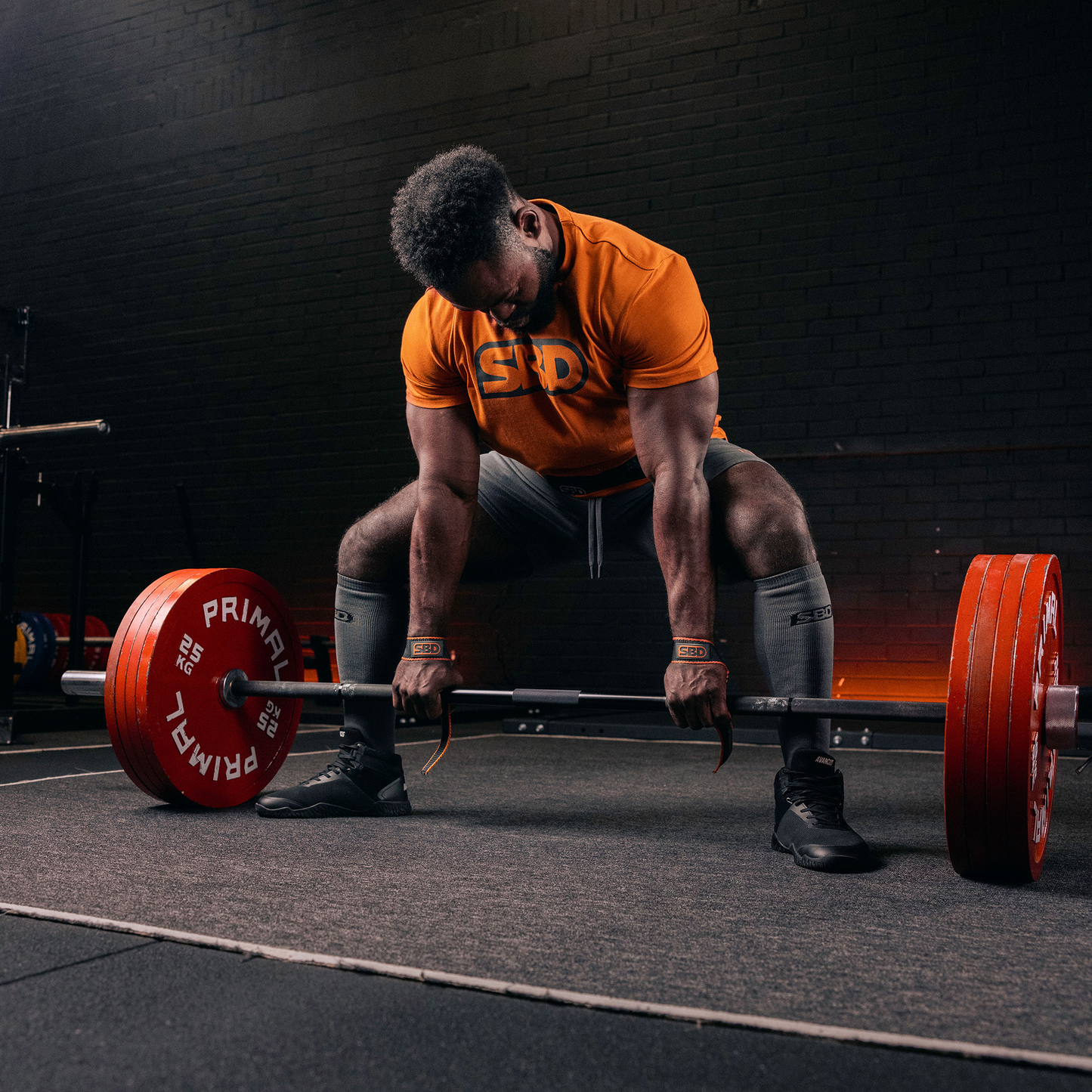 Grey/Orange Lifting strap