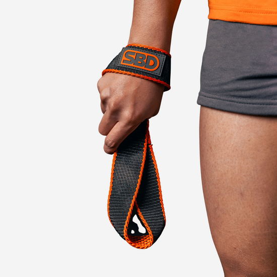 Grey/Orange Lifting strap