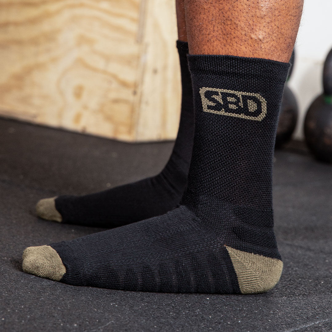 SBD Endure Range Sports Socks - Black